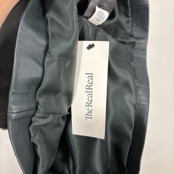 Maje Lambs Leather Mini Dress Twist Knot Front Black Bodycon Party Sleeveless - Picture 6 of 11